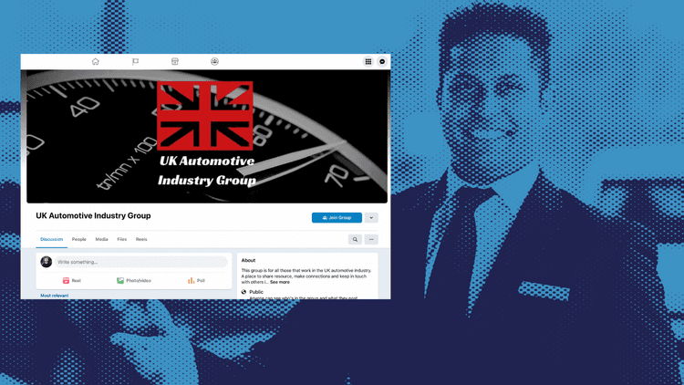 A header image for the blog post Top 10 Facebook Groups to Join for Car Dealers in the UK in 2023 from GL Digital Automotive Marketing