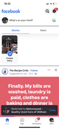 A screenshot of the whats on your mind interface on a facebook business page