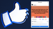A picture of a facebook post with a like