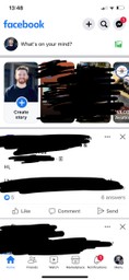 A screenshot of the facebook app open on a smartphone
