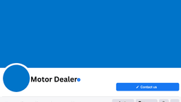 A car dealer's facebook page showing the profile and header sections