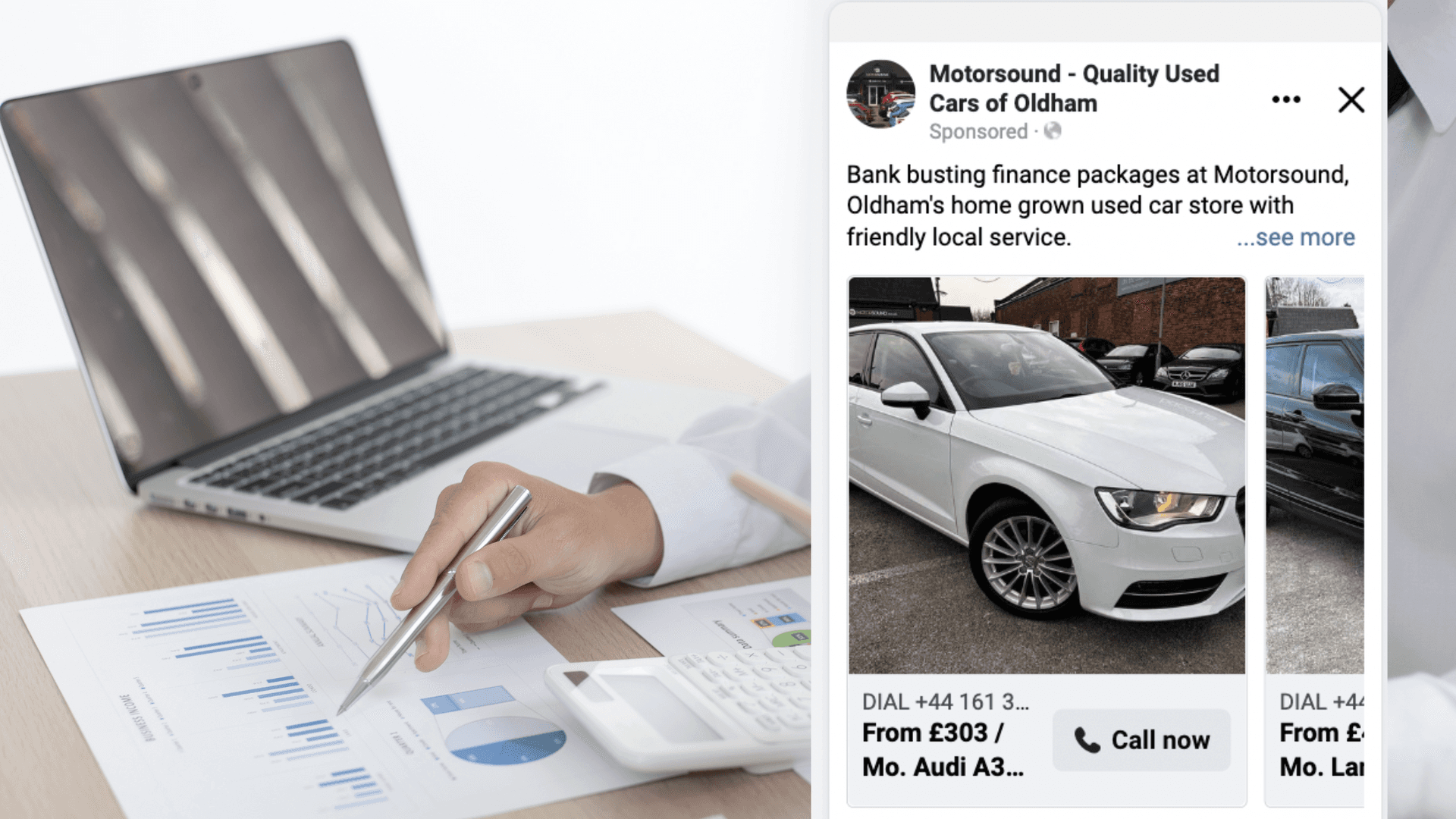 A header image for the blog post How to generate finance leads for a car dealership using Facebook Ads: Advanced tutorial with examples from GL Digital Automotive Marketing