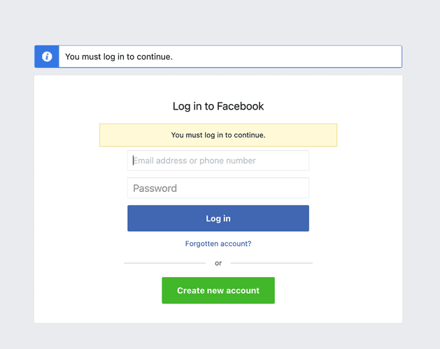 A screenshot of the facebook login interface when creating a business manager for a car dealership