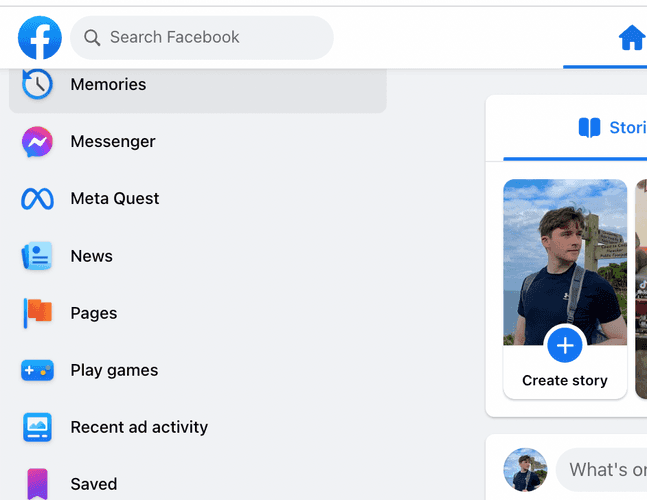 A screenshot of Facebook logged in showing the pages section